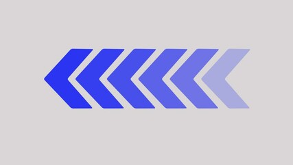animated looping swipe left white arrow pointing to the right isolated on a background arrows animat