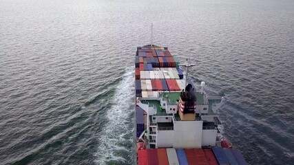 Wall Mural - Container ships carrying imported and exported goods at sea