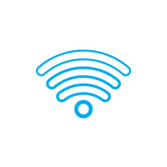 Wall Mural - wifi line icon isolated on white background