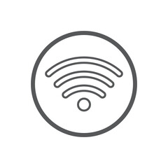 Poster - wifi line icon on white background