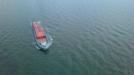 Wall Mural - Container ships carrying imported and exported goods at sea