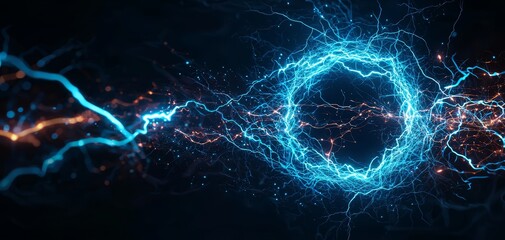 Electric magnet with bold lightning bolts, dynamic and energetic theme, 3D illustration