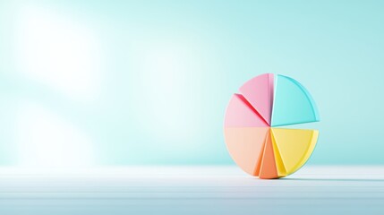 Poster - A pie chart demonstrating the increasing market share of a company, with a large slice representing their dominance.