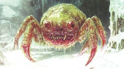 Poster - Creepy Spider Monster in a Cave