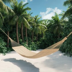 Sticker - Hammock in a tropical paradise.