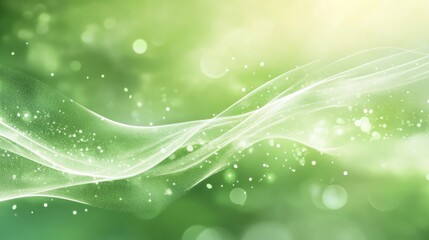 Poster - Abstract Green Wave Background