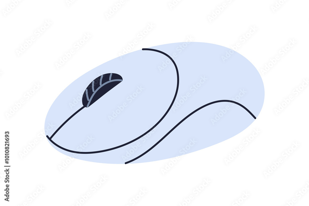 Wireless computer mouse with scroll wheel and buttons. Modern ...