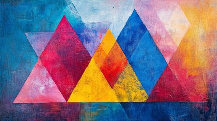 Sticker - Colorful Abstract Geometric Painting