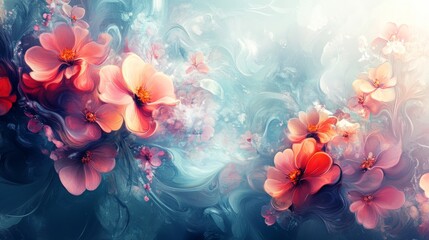 Wall Mural - Dreamy Floral Fantasy