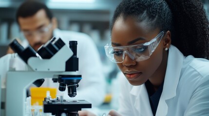 Wall Mural - young scientist in laboratory