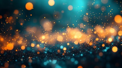 Canvas Print - Bokeh Light Particles Background