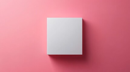 Wall Mural - Minimalistic Blank Book Cover on Pink Background