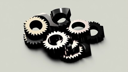 Canvas Print - Abstract Gears: Industrial Design Concept