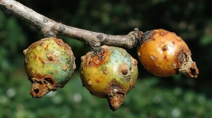 Sticker - Close-Up of a Rose Hip with Green and Yellow Tones