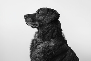 Black Labrador in Profile
Side View of a Black Dog Sitting Still