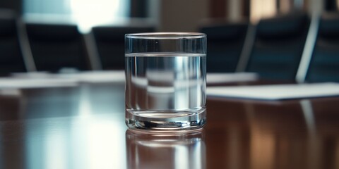 Wall Mural - Water on Wooden Table