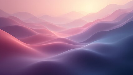 Wall Mural - abstract pastel-colored waves, serene and smooth.