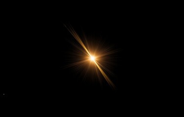 Leinwandbilder - A bright, golden light bursts outward from the center of the black background.