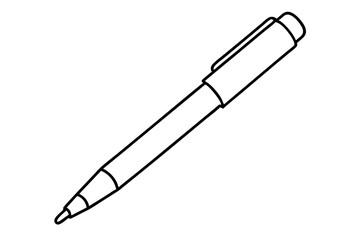 Pen line art icon vector design.