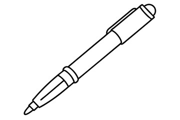 Pen line art icon vector design.