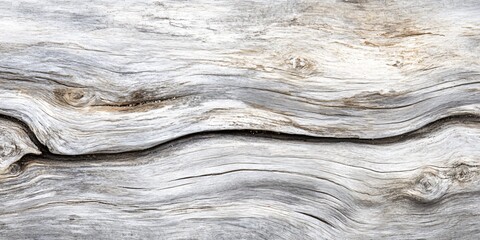 Wall Mural - Close-up of weathered wood with a knot and grain pattern.