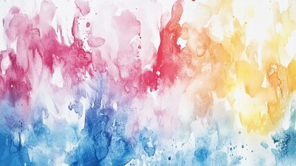 Wall Mural - Abstract pastel watercolor background featuring a vibrant rainbow watercolor pattern and soft pastel splash effects, ideal for summer-themed designs, invitations, art prints, and creative projects