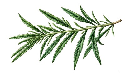 Sticker - Elegant rosemary watercolor illustration on a pristine white background