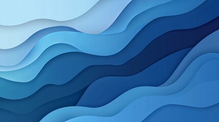 Wall Mural - blue tone color background abstract art vector design featuring gradient shades and geometric patter