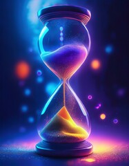 Wall Mural - Hourglass with colorful sand