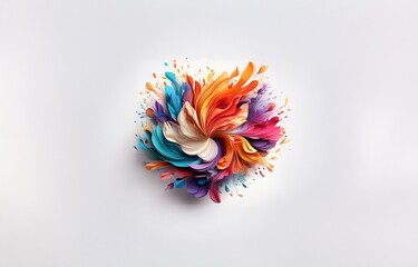 Aufkleber - Colorful abstract design isolated on a white background.