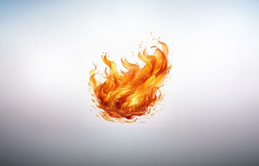 Aufkleber - Isolated orange liquid with a splash against a white background.
