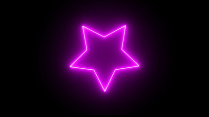 Wall Mural - glowing neon space glittering stars night.start frame or neon light sign.