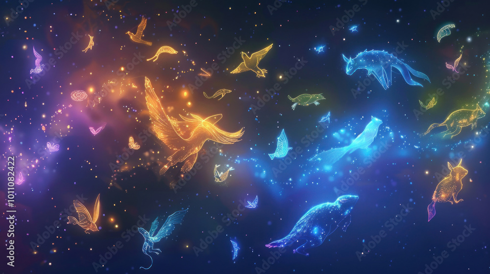 A collection of common dream symbols like animals, flying, and falling ...