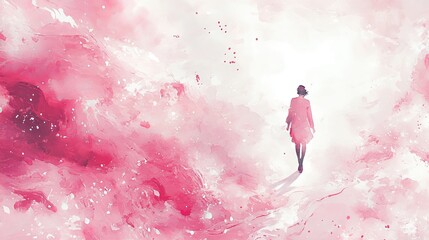 Wall Mural - soft light pink watercolor background illustration with subtle brushstroke texture, ideal for elegan