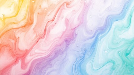 Wall Mural - abstract pastel watercolor background featuring a vibrant rainbow pattern, soft watercolor texture, 