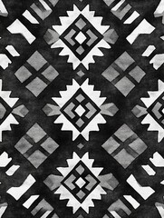 Poster - Geometric Pattern Black and White