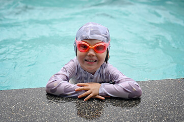 Girl in swimming pool