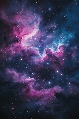 Canvas Print - nebula with stars background,