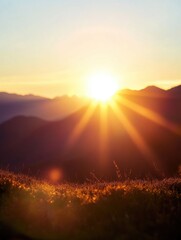 Canvas Print - Mountain Range Sunset