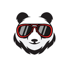 Wall Mural - panda vector concept logo template design