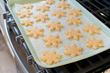 Sticker - Baking Snowflake-Shaped Sugar Cookies for Homemade Christmas Gifts