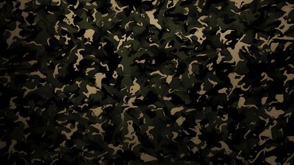 Canvas Print - camouflage protective dark background design for fabric