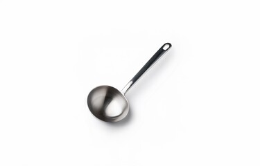 A single stainless steel ladle is shown on a white background.