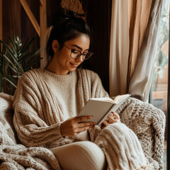 Poster - an HVAC sales person reading over their goals in the morning