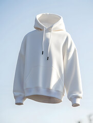 A white hoodie sweatshirt mock up, isolated on white background