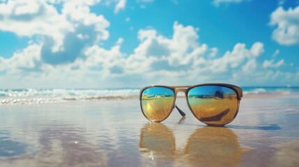 Sticker - Sunglasses on the Beach