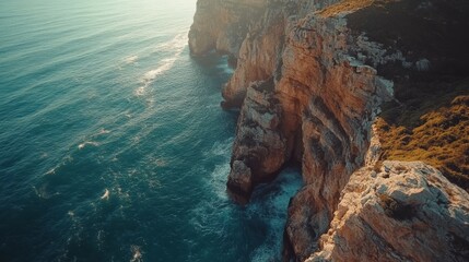 Wall Mural - Atlantic coast cliff aerial