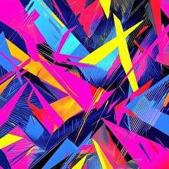 Abstract Pattern with Sharp Angular Shapes