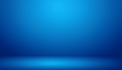 Wall Mural - blue empty room studio gradient used for background and display your product