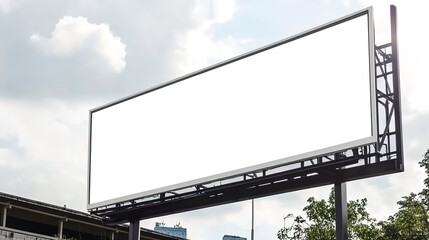 Poster - Blank white billboard on the street, mockup for design 